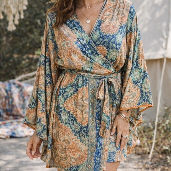 EARTHBOUND Tops - Earthbound Wrap around Twice Tunic mini dress large